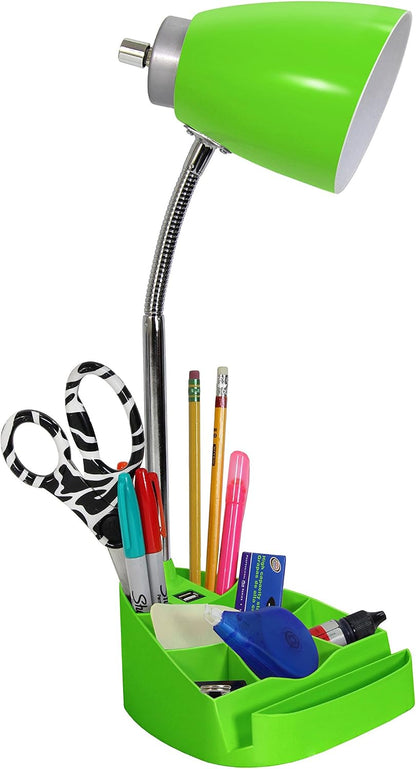 Limelights LD1056-BLK Desk Lamp Organizer with iPad Tablet Book Stand and USB Charging Port, Black