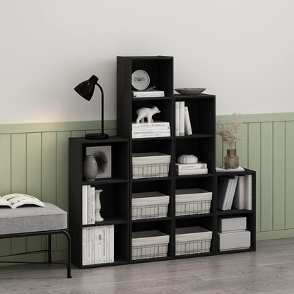 Furinno PASIR Book Shelf, 2-Tier Modern Bookshelf, Open Shelves Bookcase 9 x 12 x 21, Easy Assembly, for Living Room, Bedroom, Home Office, White