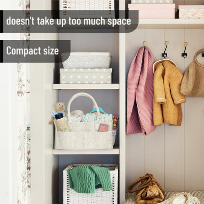 Baby Diaper Caddy Organizer, Gray, Medium
