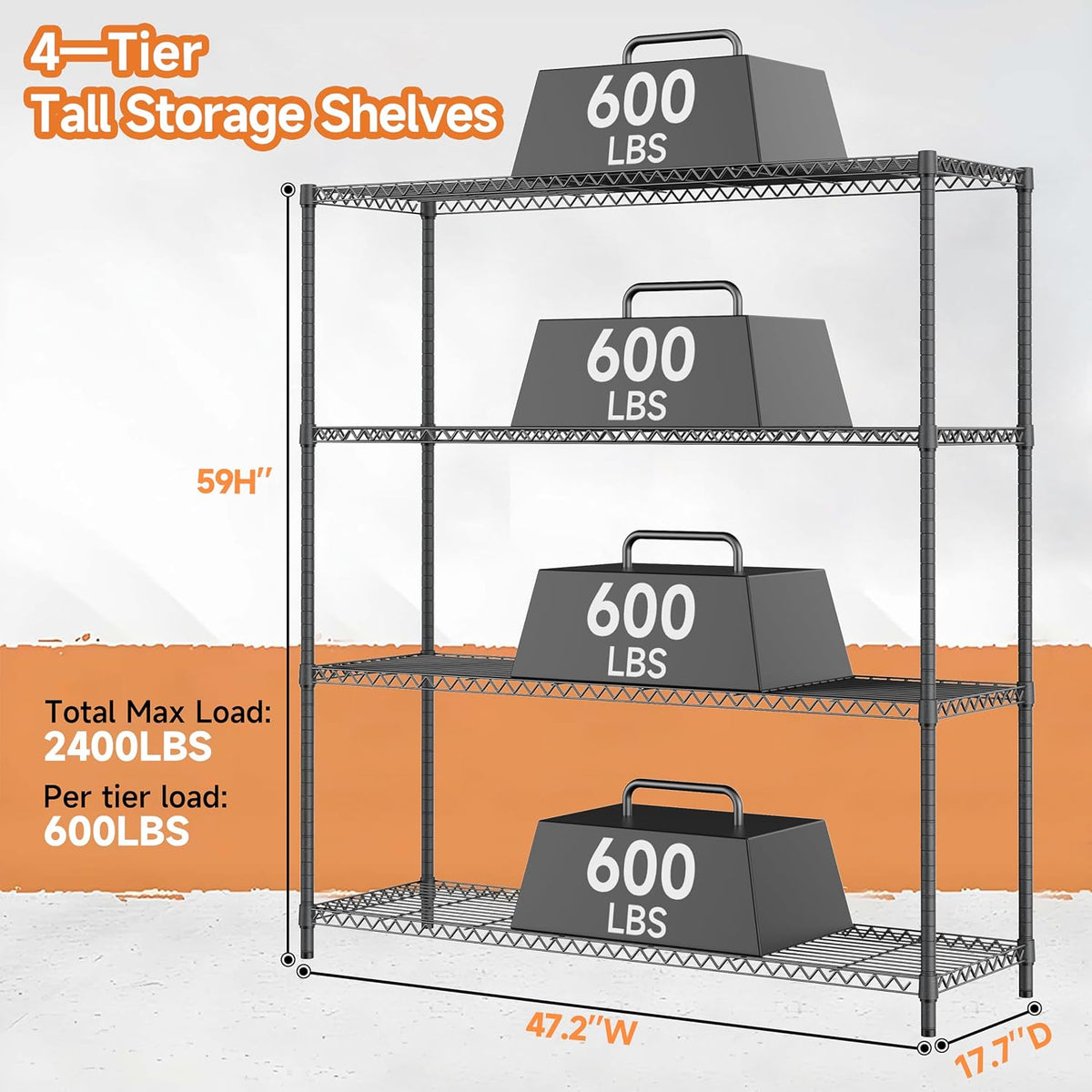 M MZG 450 lbs Steel Storage Shelving 3-Tier Utility Shelving Unit Steel Organizer Wire Rack for Home,Kitchen,Office (11.8" D x 17.7" W x 26.3" H) - Colors B
