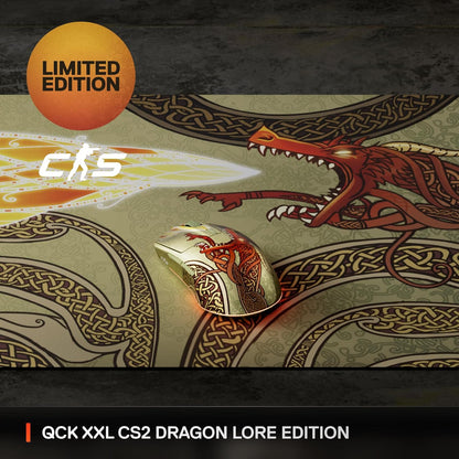 QcK Gaming Mouse Pad - XXL Cloth - Peak Tracking and Stability - Esports Mousepad - Never-Slip - Full Desk Coverage