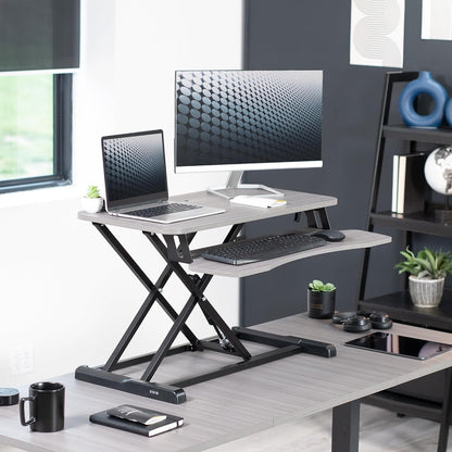 Black 32 in Standing Desk Converter, DESK-V000K