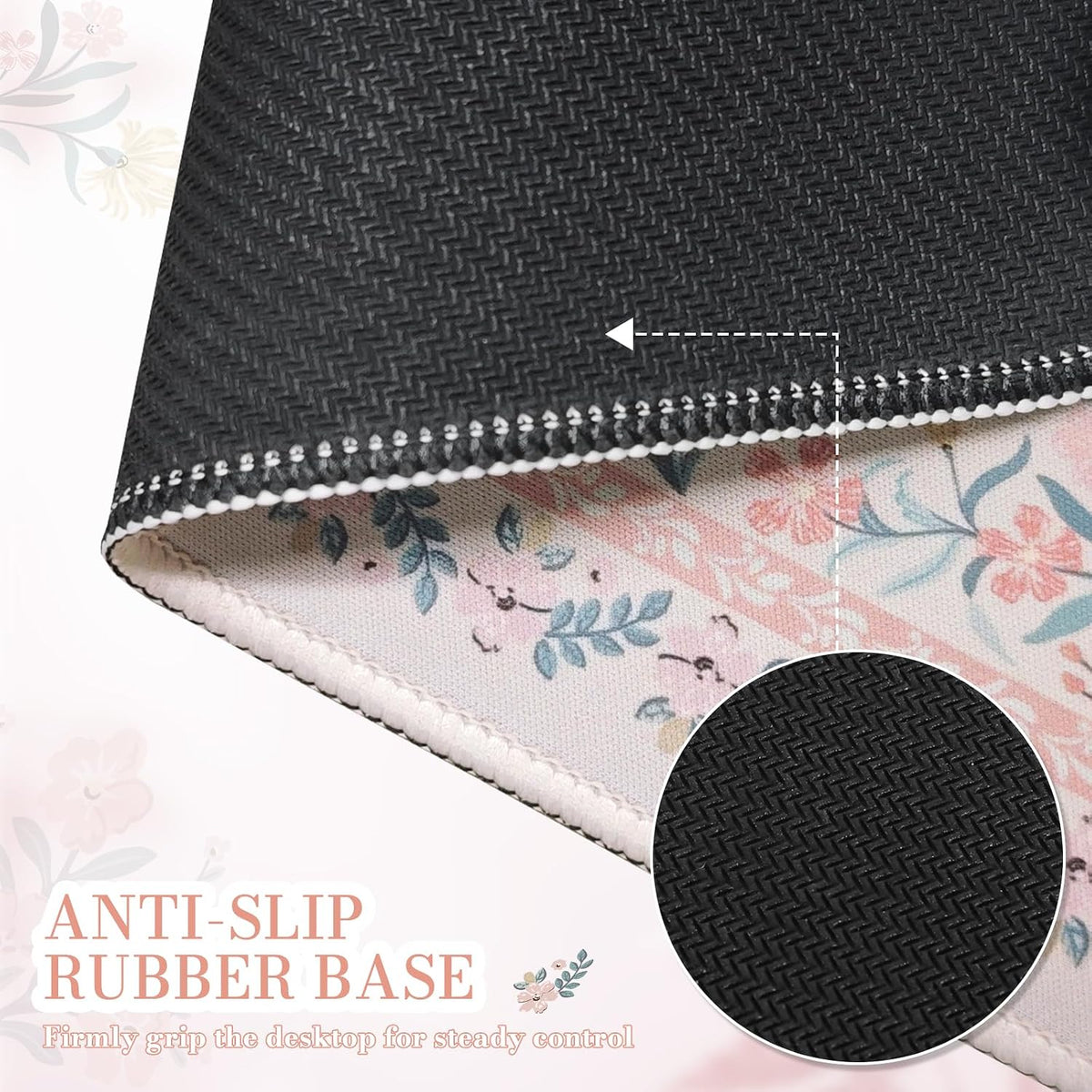 iCasso Desk Mat for Keyboard and Mouse, Large Mouse Pad, Desk Pad Mat, Anti-Slip Big Mousepad with Stitched Edges for Computer Desktop(Deep Green)