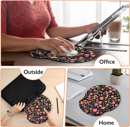 KONVINIT Ergonomic Mouse Pad with Wrist Rest, Small Mousepad with Non-Slip Rubber Base and Smooth Surface, Beach Mouse Pads for Desk, Office Desk Accessories
