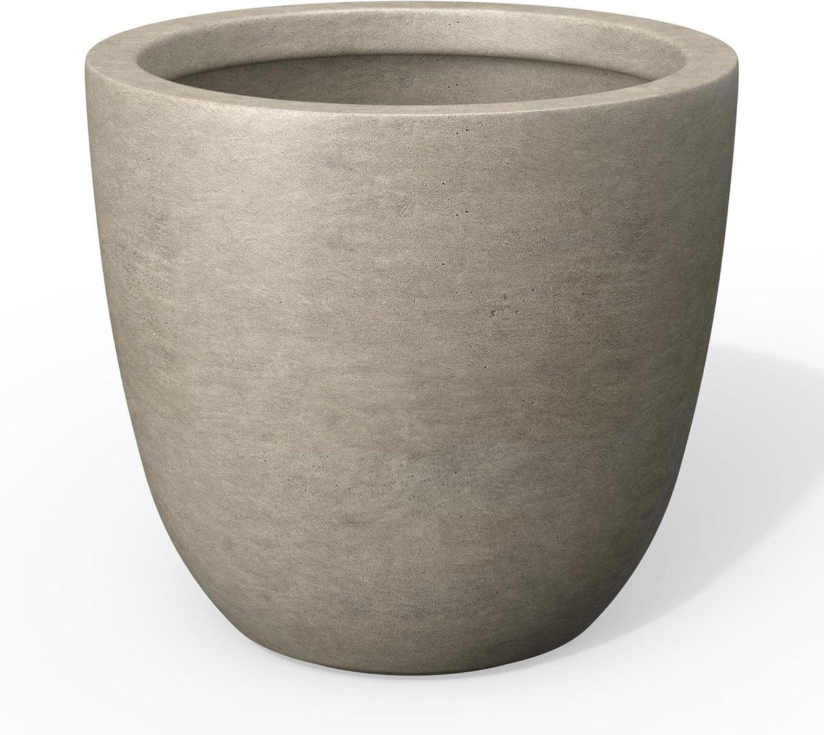 Kante 8.9" H x 10" W Small Concrete Planter, Compact Desktop Plant Pot with Drainage Hole & Rubber Plug – Lightweight Breathable Cement Container for Succulents, Cactus, Herbs, Indoor Outdoor, Gift