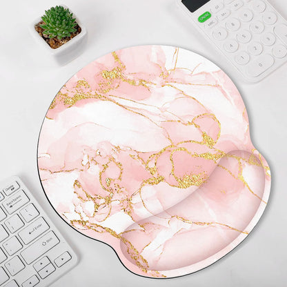 KONVINIT Ergonomic Mouse Pad with Wrist Rest, Small Mousepad with Non-Slip Rubber Base and Smooth Surface, Beach Mouse Pads for Desk, Office Desk Accessories