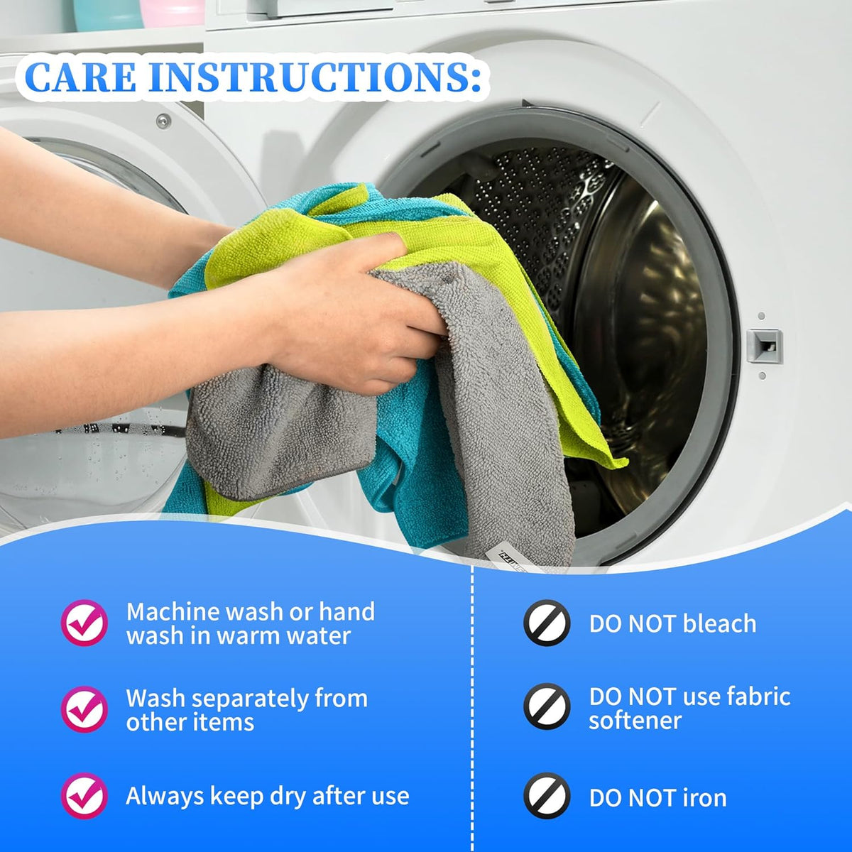 Shop Towels, Pack of 200, Grey Microfiber Cleaning Cloth Bulk, Microfiber Towels for Cars, All-Purpose Absorbent Cleaning Rags, Dust Cloth for Automotive, Mechanic, Garage, 11.5 x 11.5 inch