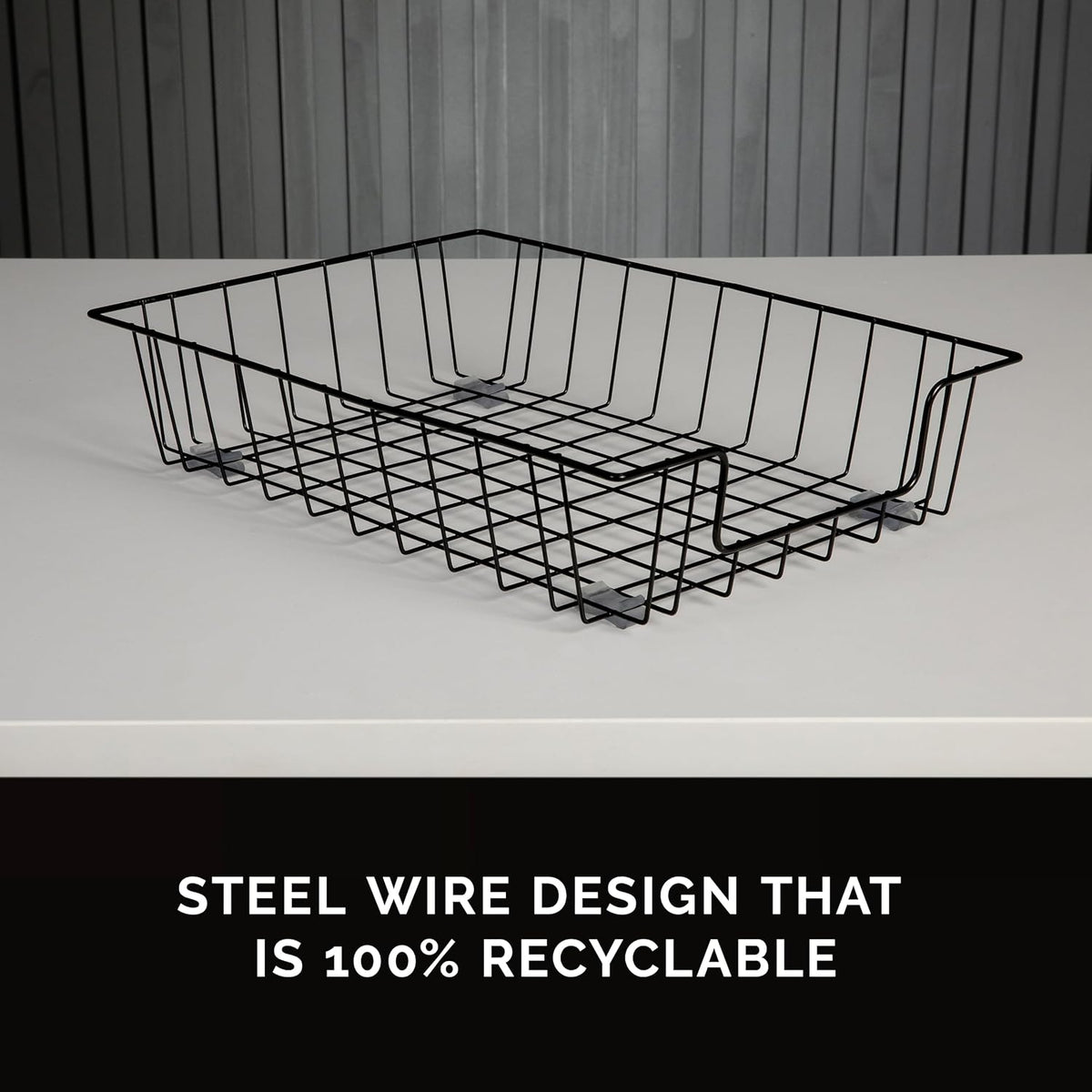 Fellowes Workstation Legal Size Desk Tray Organizer, Wire, Black (65112)