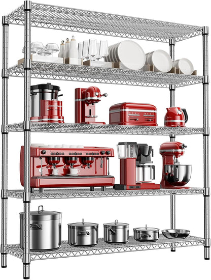 M MZG 450 lbs Steel Storage Shelving 3-Tier Utility Shelving Unit Steel Organizer Wire Rack for Home,Kitchen,Office (11.8" D x 17.7" W x 26.3" H) - Colors A