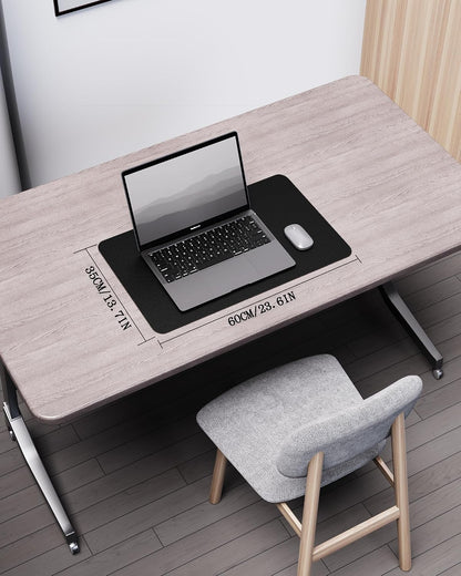 Double-Sided Desk Pad, 31.5"x15.7"Leather Desk Mat, Eco Cork Desk Pad Protector,Large Mouse Pad,Waterproof Desk Blotter for Office/Home(Coffee)