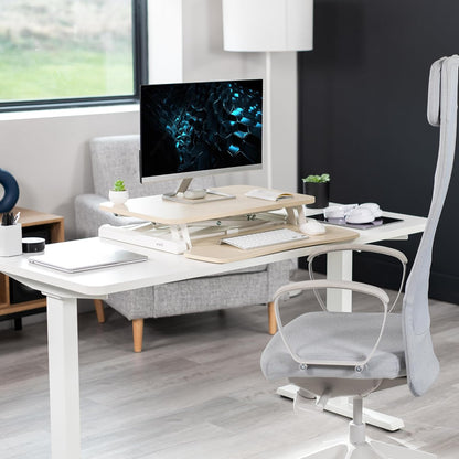 Black 32 in Standing Desk Converter, DESK-V000K