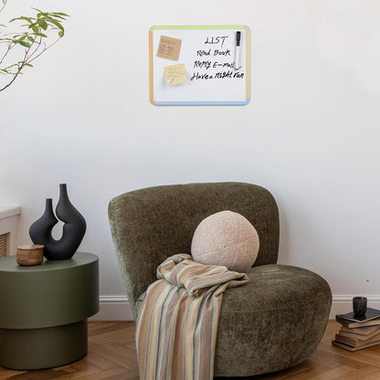 Dry Erase Board, 14” x 11”, White Frame