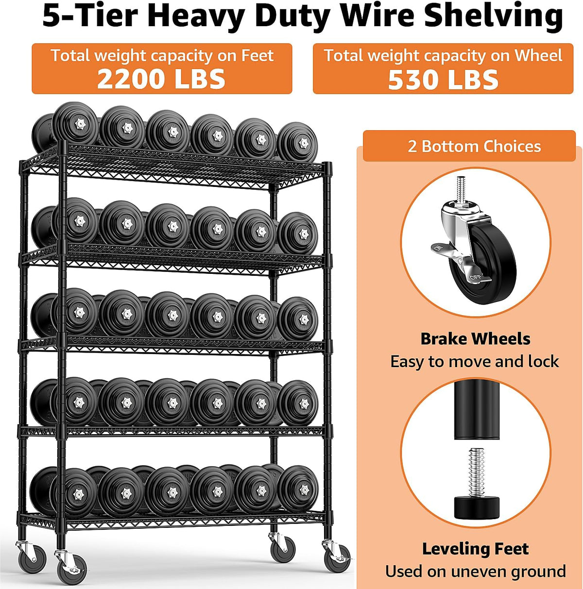 M MZG 450 lbs Steel Storage Shelving 3-Tier Utility Shelving Unit Steel Organizer Wire Rack for Home,Kitchen,Office (11.8" D x 17.7" W x 26.3" H) - Colors A