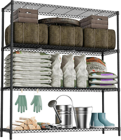 M MZG 450 lbs Steel Storage Shelving 3-Tier Utility Shelving Unit Steel Organizer Wire Rack for Home,Kitchen,Office (11.8" D x 17.7" W x 26.3" H) - Colors B