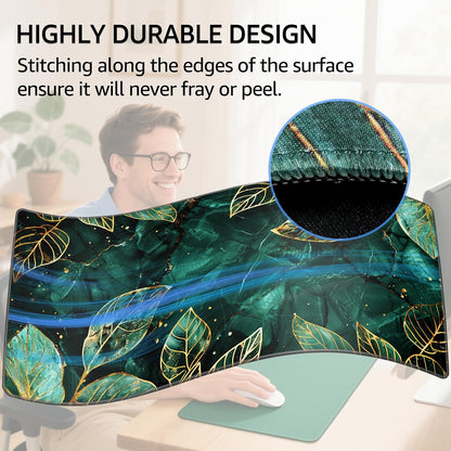 KTRIO Large Gaming Mouse Pad Desk Mat for Gamer, 31.5" x 11.8", Black, XL | Extended Size Design, Superior Micro-Weave Cloth, Non-Slip Rubber Base, Durable Stitched Edges, Water-Resistant Coating