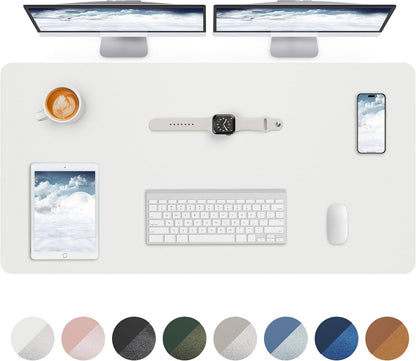 Large Desk pad mat,Mouse Pad,Office Desk Mat, Non-Slip PU Leather Desk Blotter,Large Desk pad,Waterproof Keyboard mat for Office/Home/Decor (Black,48" x 17")