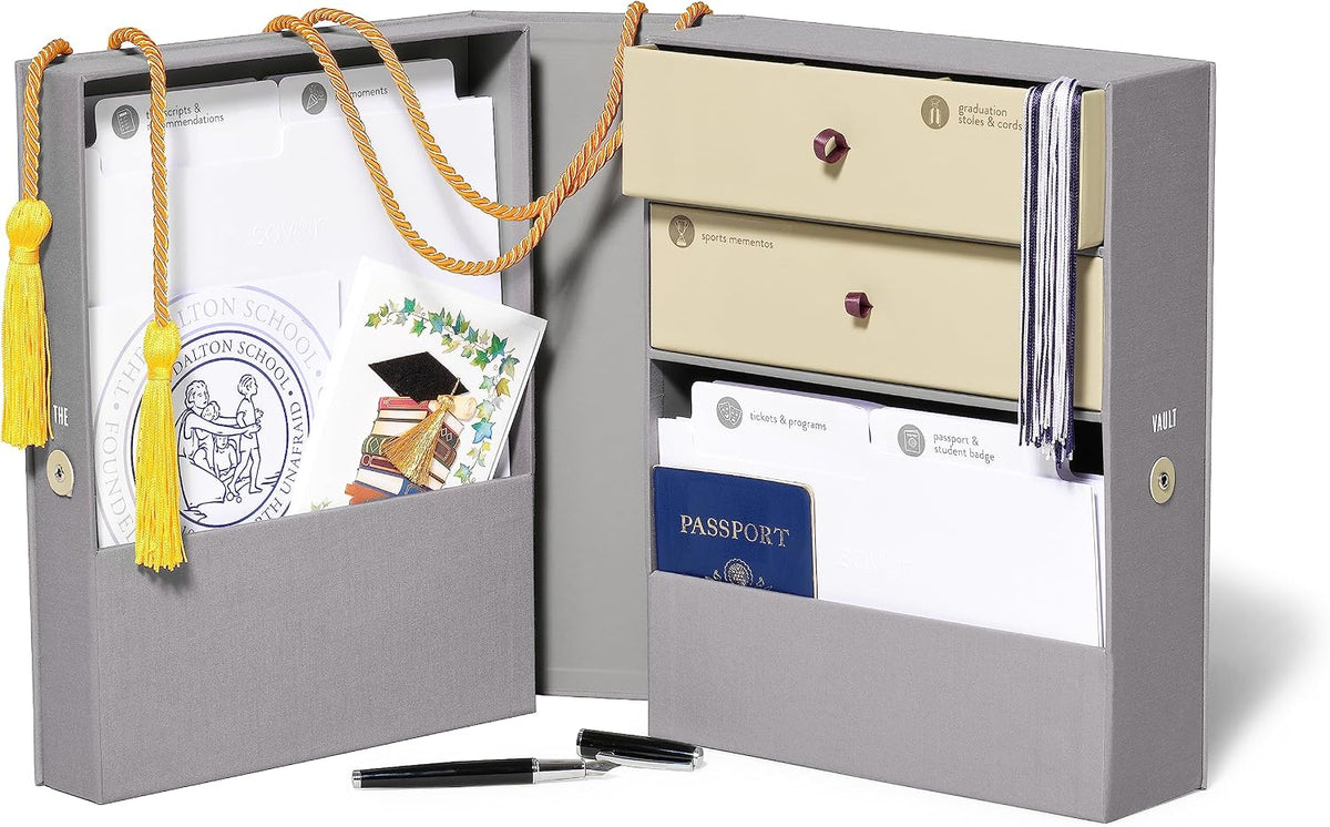 Savor | All-in-One Desk Organizer | Blue – Keep Desk, Office, and Home Organized All-in-One Storage System for Important Files, Documents, Stationery, and Office Supplies