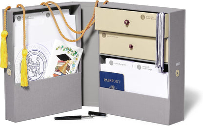 Savor | All-in-One Desk Organizer | Blue – Keep Desk, Office, and Home Organized All-in-One Storage System for Important Files, Documents, Stationery, and Office Supplies