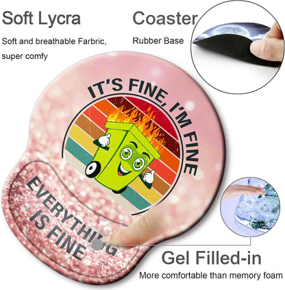Ergonomic Mouse Pad with Wrist Rest Support,Gel Mouse Pads for Desk - Colors A