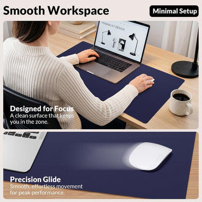 Large Desk Mat, 47" x 17", Black