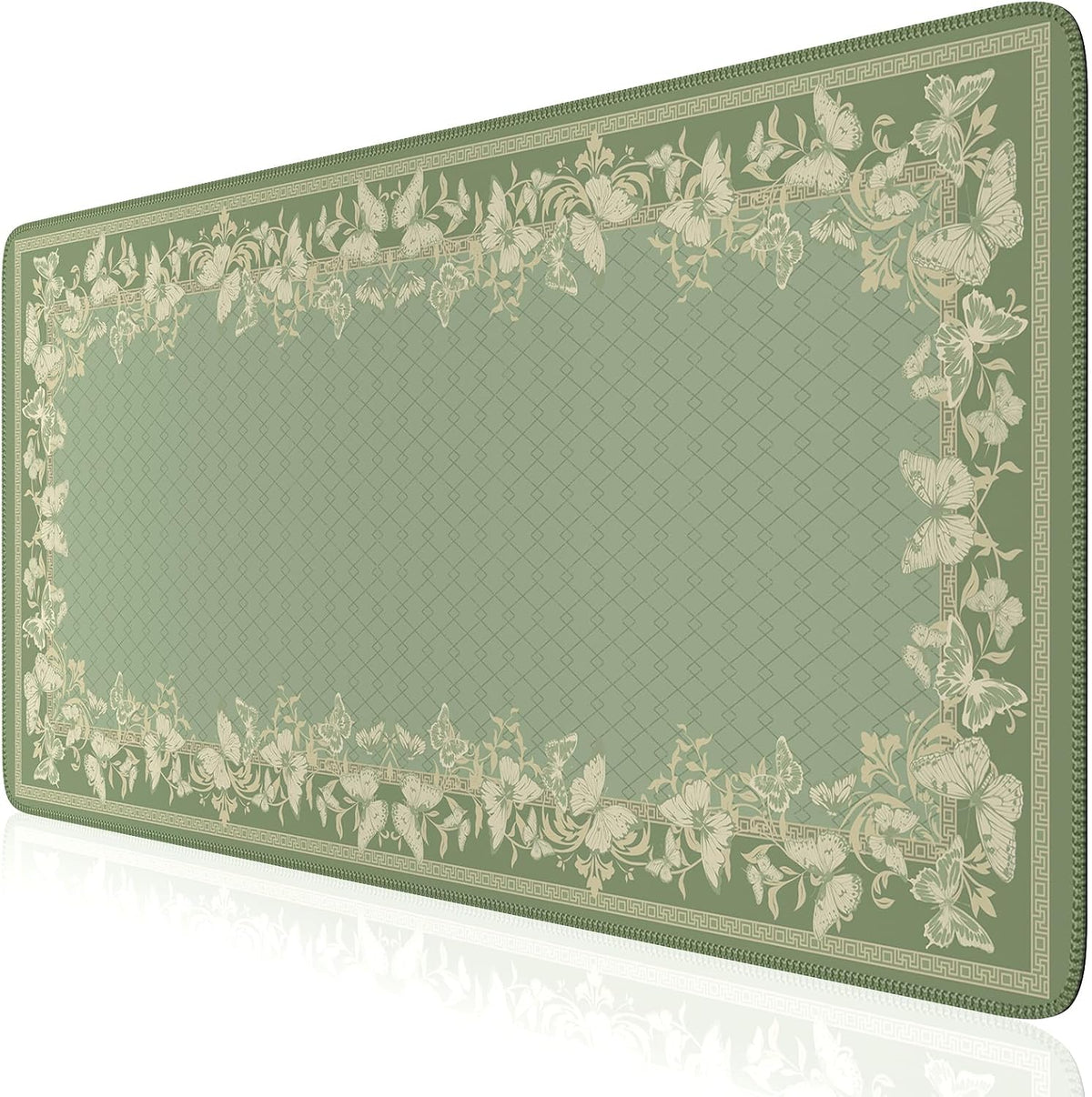 Desk Mat,Mouse Pad for Office Desk,35.4x15.7in,Pink Flowers