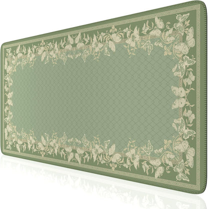 Desk Mat,Mouse Pad for Office Desk,35.4x15.7in,Pink Flowers