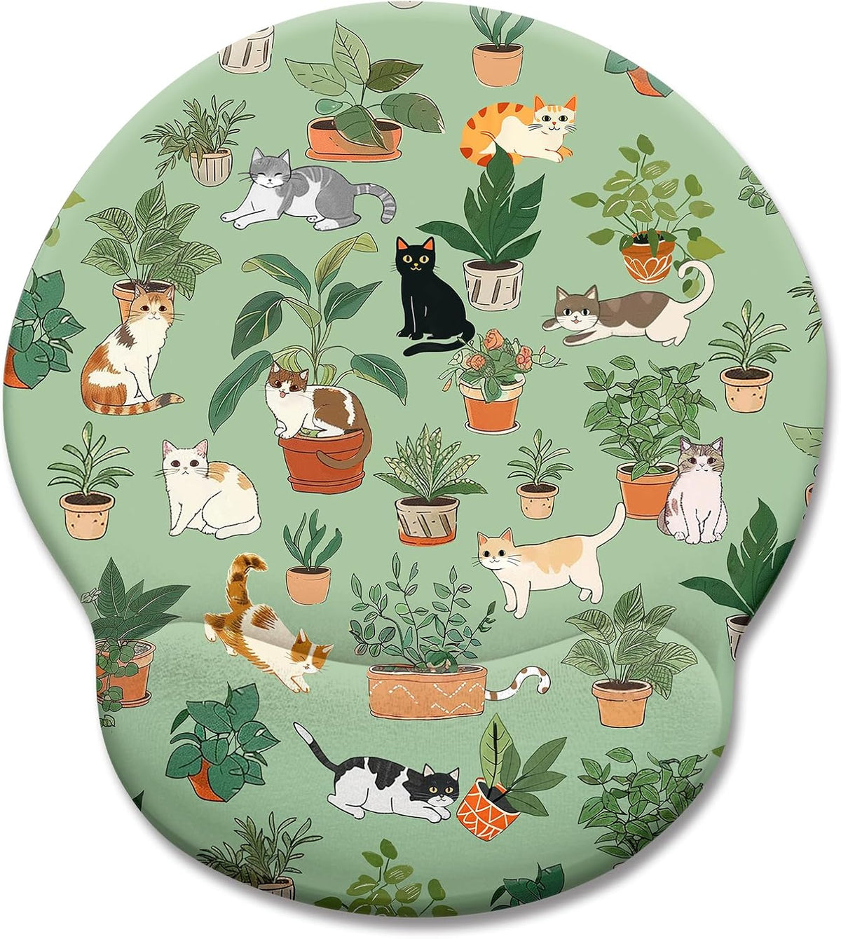 Funny Ergonomic Mouse Pad with Wrist Rest, Cat Desk Decor Gifts - Colors A