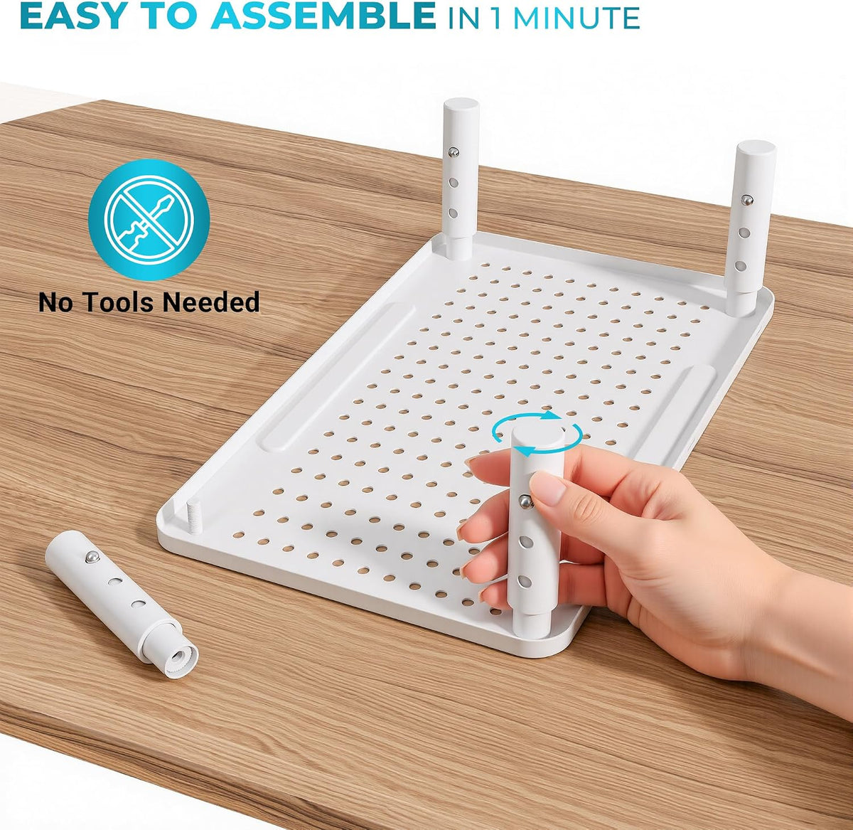 BONTEC Adjustable Monitor Stand Riser with Drawer, Ergonomic Mesh Platform Computer Monitor Stand for Desk, Ventilated Laptop and PC Stand with Cable Management, Supports up to 44lbs