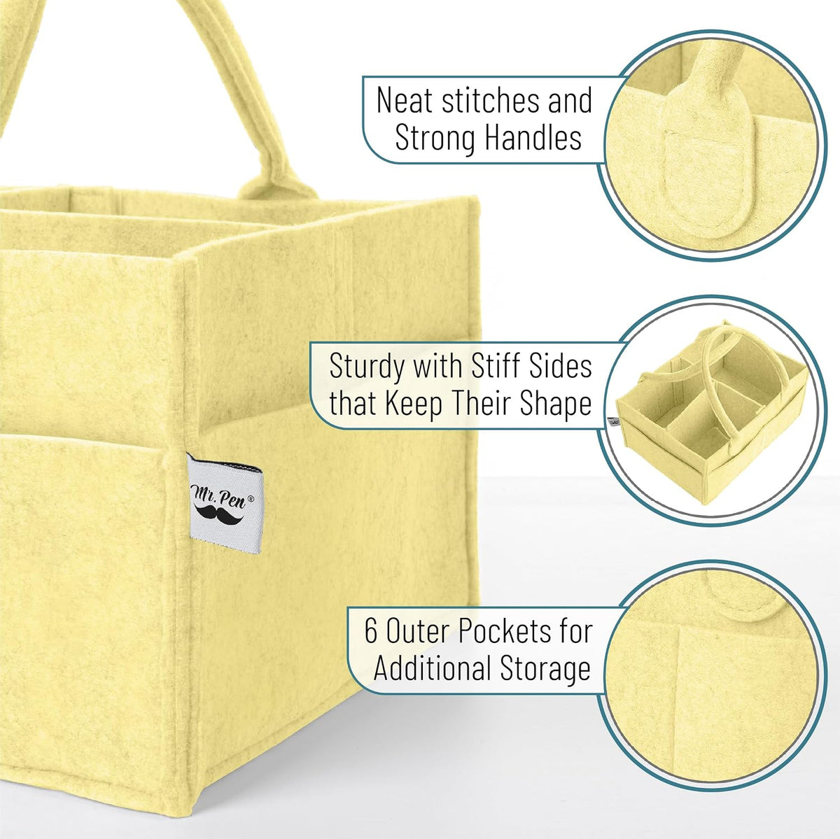 Baby Diaper Caddy Organizer, Gray, Medium