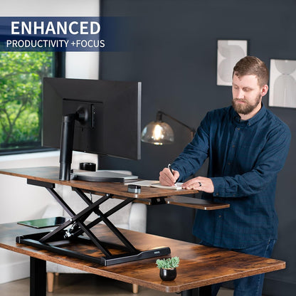 Black 32 in Standing Desk Converter, DESK-V000K