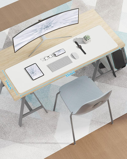 Large Desk pad mat,Mouse Pad,Office Desk Mat, Non-Slip PU Leather Desk Blotter,Large Desk pad,Waterproof Keyboard mat for Office/Home/Decor (Black,48" x 17")