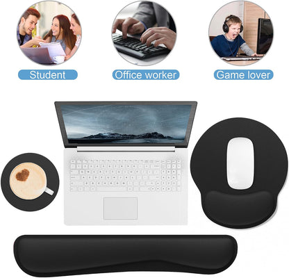 Ergonomic Mouse Pad with Wrist Rest and Keyboard Wrist Rest, Mousepad