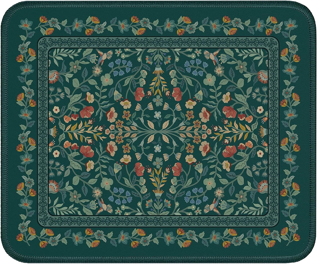 iCasso Desk Mat for Keyboard and Mouse, Large Mouse Pad, Desk Pad Mat, Anti-Slip Big Mousepad with Stitched Edges for Computer Desktop(Deep Green)