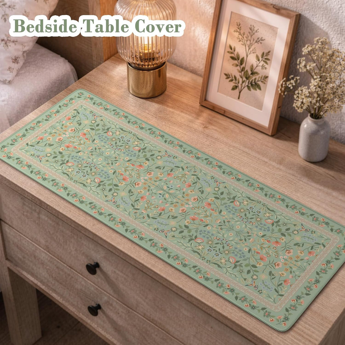 iCasso Desk Mat for Keyboard and Mouse, Large Mouse Pad, Desk Pad Mat, Anti-Slip Big Mousepad with Stitched Edges for Computer Desktop(Deep Green)