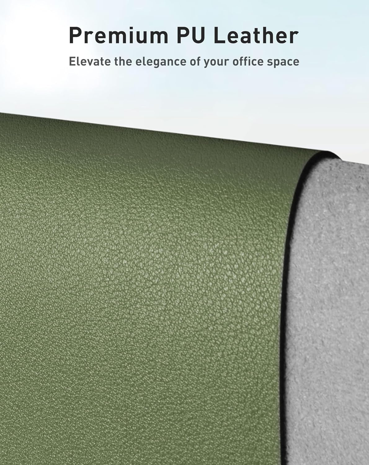 Aothia Leather Office Desk Pad Protector, Non-Slip PU Leather Desk Blotter, Waterproof Laptop Writing Mouse Pad for Office and Home, Black, 31.5" x 15.7" - Colors A