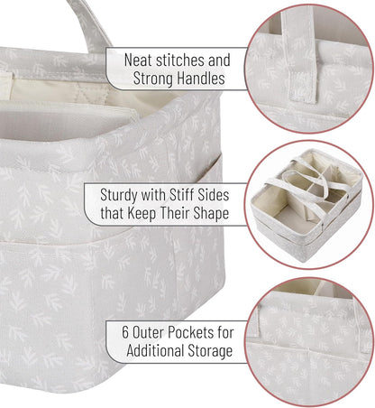 Baby Diaper Caddy Organizer, Gray, Medium