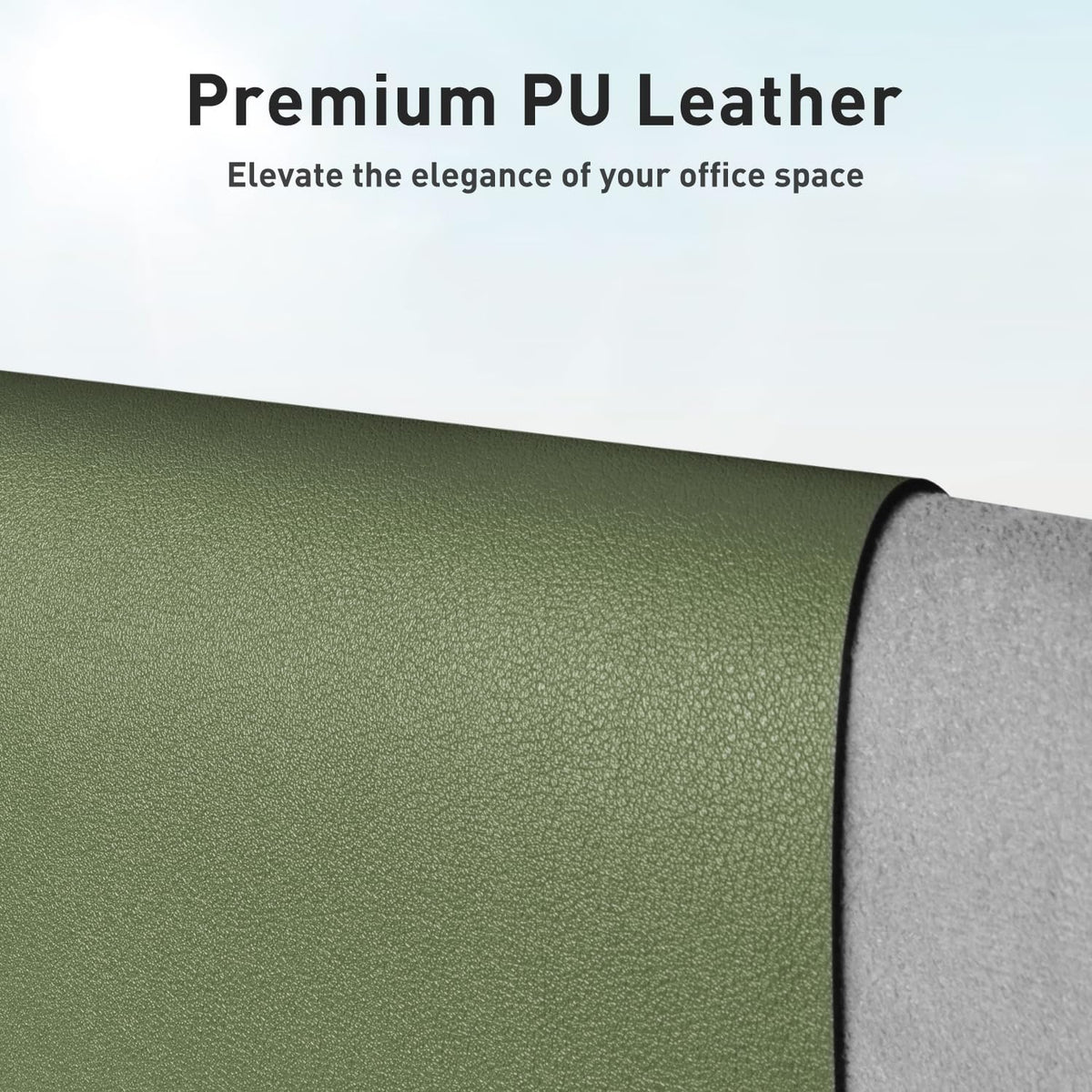 Aothia Leather Office Desk Pad Protector, Non-Slip PU Leather Desk Blotter, Waterproof Laptop Writing Mouse Pad for Office and Home, Black, 31.5" x 15.7" - Colors A