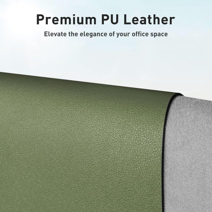 Aothia Leather Office Desk Pad Protector, Non-Slip PU Leather Desk Blotter, Waterproof Laptop Writing Mouse Pad for Office and Home, Black, 31.5" x 15.7" - Colors A