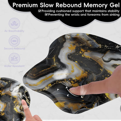 Wrist Support Mouse Pad Anti Slip Rubber Wrist Rest Mousepad 9in X 8in Small Desktop Notebook Mouse Mat for Working and Gaming (M-Pink Floral)