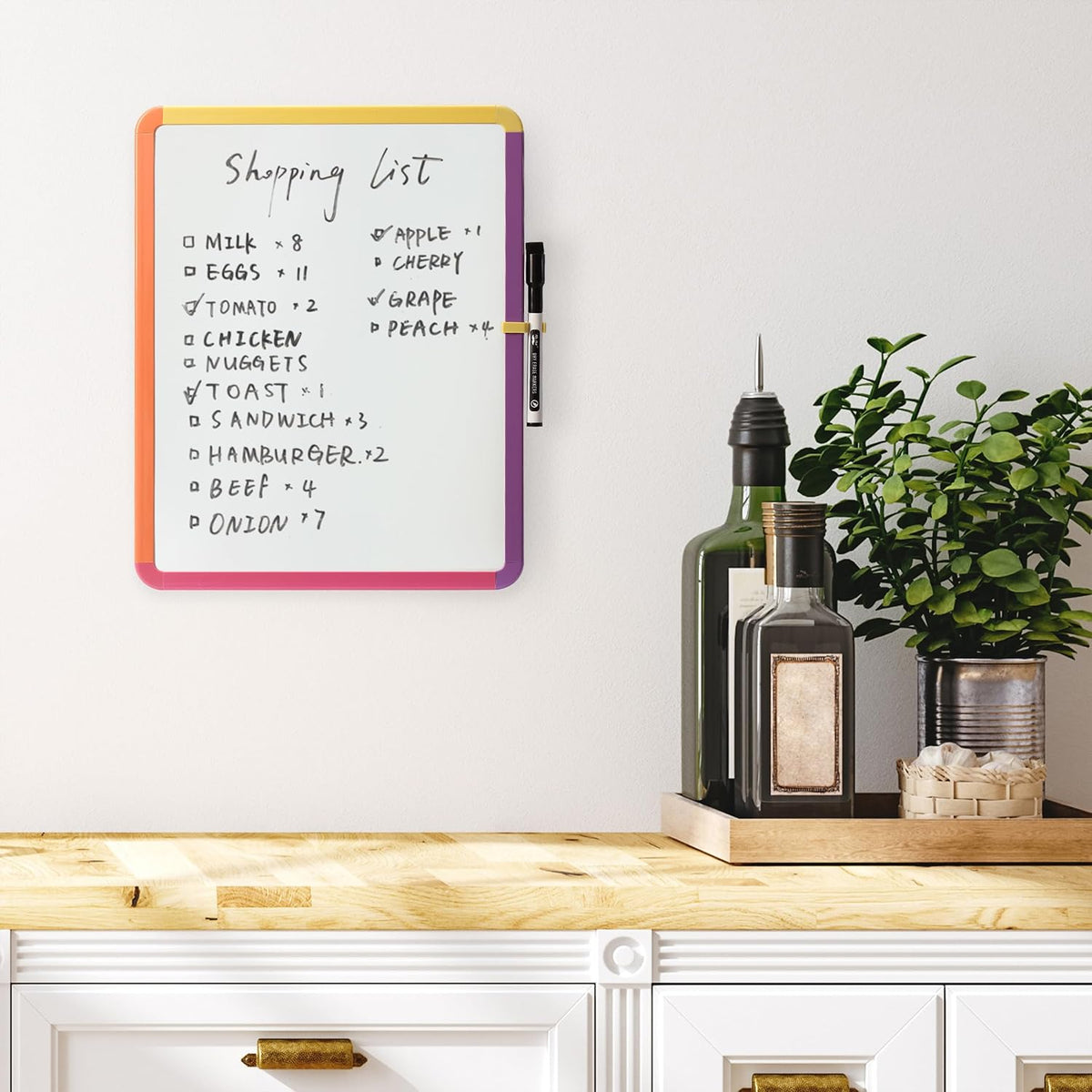 Dry Erase Board, 14” x 11”, White Frame