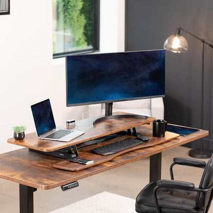 Black 32 in Standing Desk Converter, DESK-V000K
