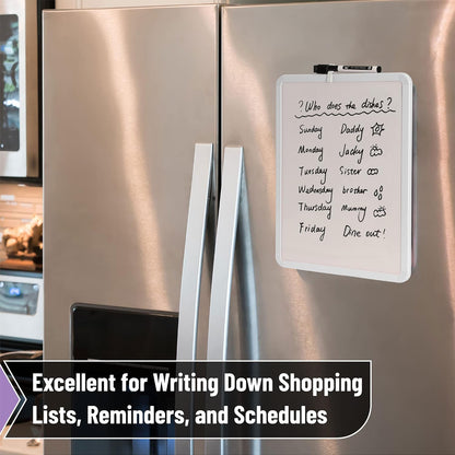 Dry Erase Board, 14” x 11”, White Frame