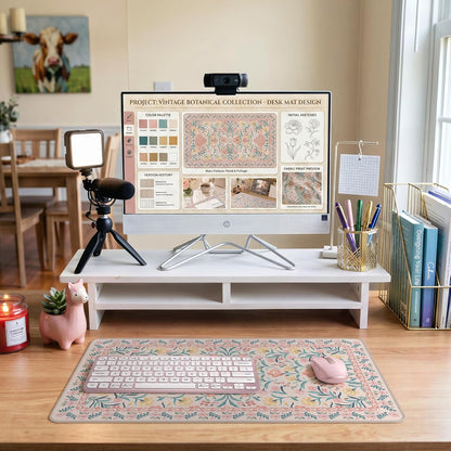 iCasso Desk Mat for Keyboard and Mouse, Large Mouse Pad, Desk Pad Mat, Anti-Slip Big Mousepad with Stitched Edges for Computer Desktop(Deep Green)