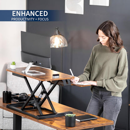 Black 32 in Standing Desk Converter, DESK-V000K