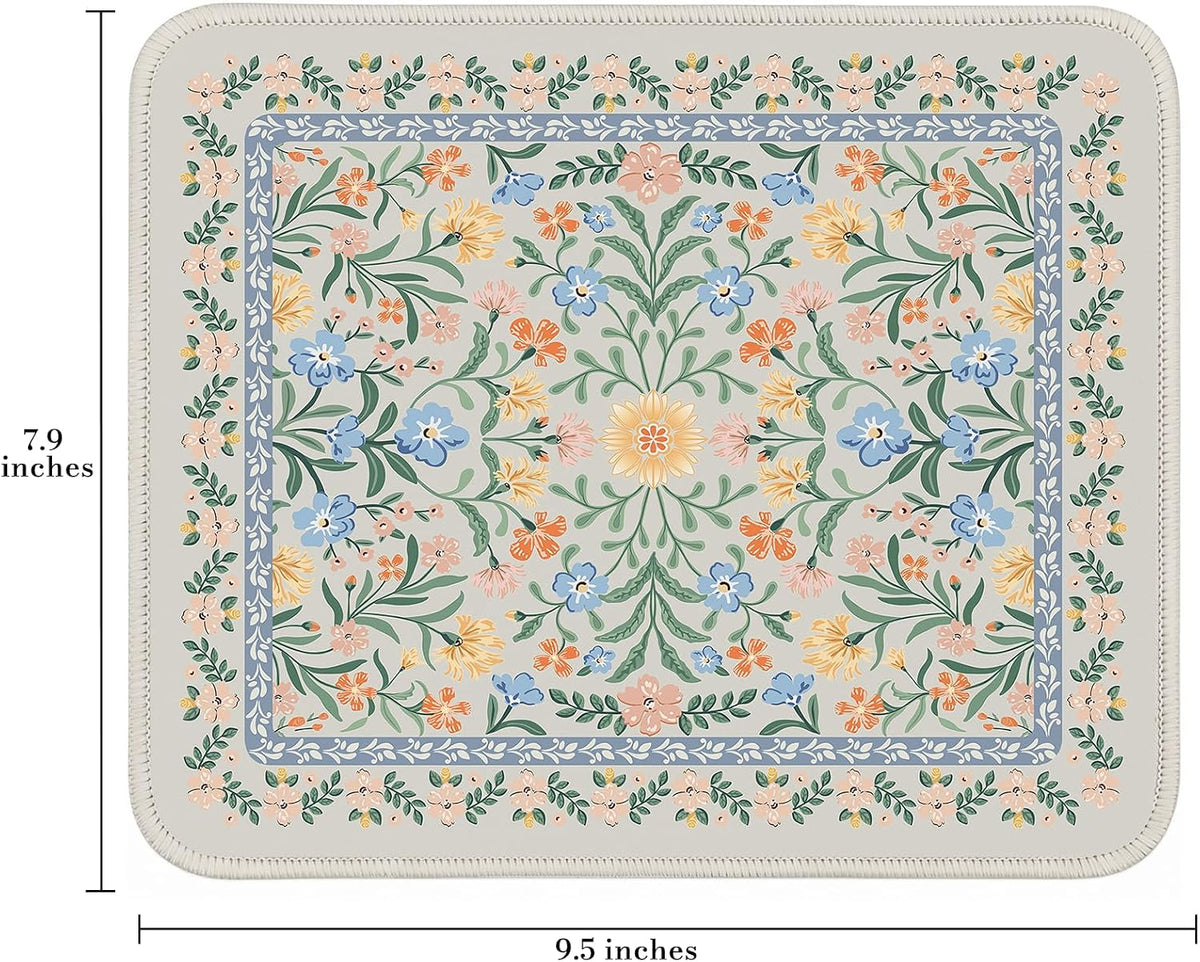 iCasso Desk Mat for Keyboard and Mouse, Large Mouse Pad, Desk Pad Mat, Anti-Slip Big Mousepad with Stitched Edges for Computer Desktop(Deep Green)
