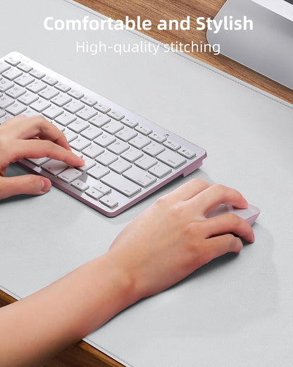 AFIING Large Desk Mat 55" x 24" - PU Leather Desk Pad Protector, Waterproof Non-Slip Extended Mouse Pad for Office Desk, Keyboard, Laptop and Home Workspace (Black)
