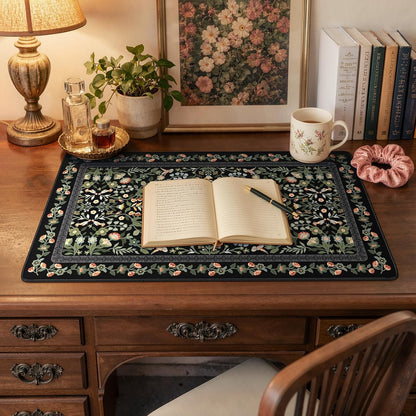 iCasso Desk Mat for Keyboard and Mouse, Large Mouse Pad, Desk Pad Mat, Anti-Slip Big Mousepad with Stitched Edges for Computer Desktop(Deep Green)