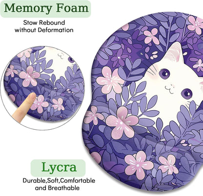 Funny Ergonomic Mouse Pad with Wrist Rest, Cat Desk Decor Gifts - Colors A