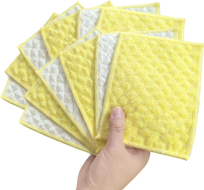 18 Pack Microfiber Cleaning Cloth, Kitchen Towels for Dish Drying Washing, Absorbent Streak Free Lint Free Rags for Cleaning, Reusable and Washable Towels - 10" x 10"