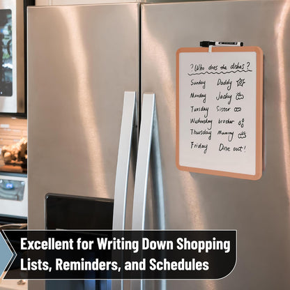 Dry Erase Board, 14” x 11”, White Frame